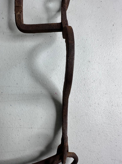 Antique 1800s Iron Horse Curb Bit - Rustic Equestrian Collectible