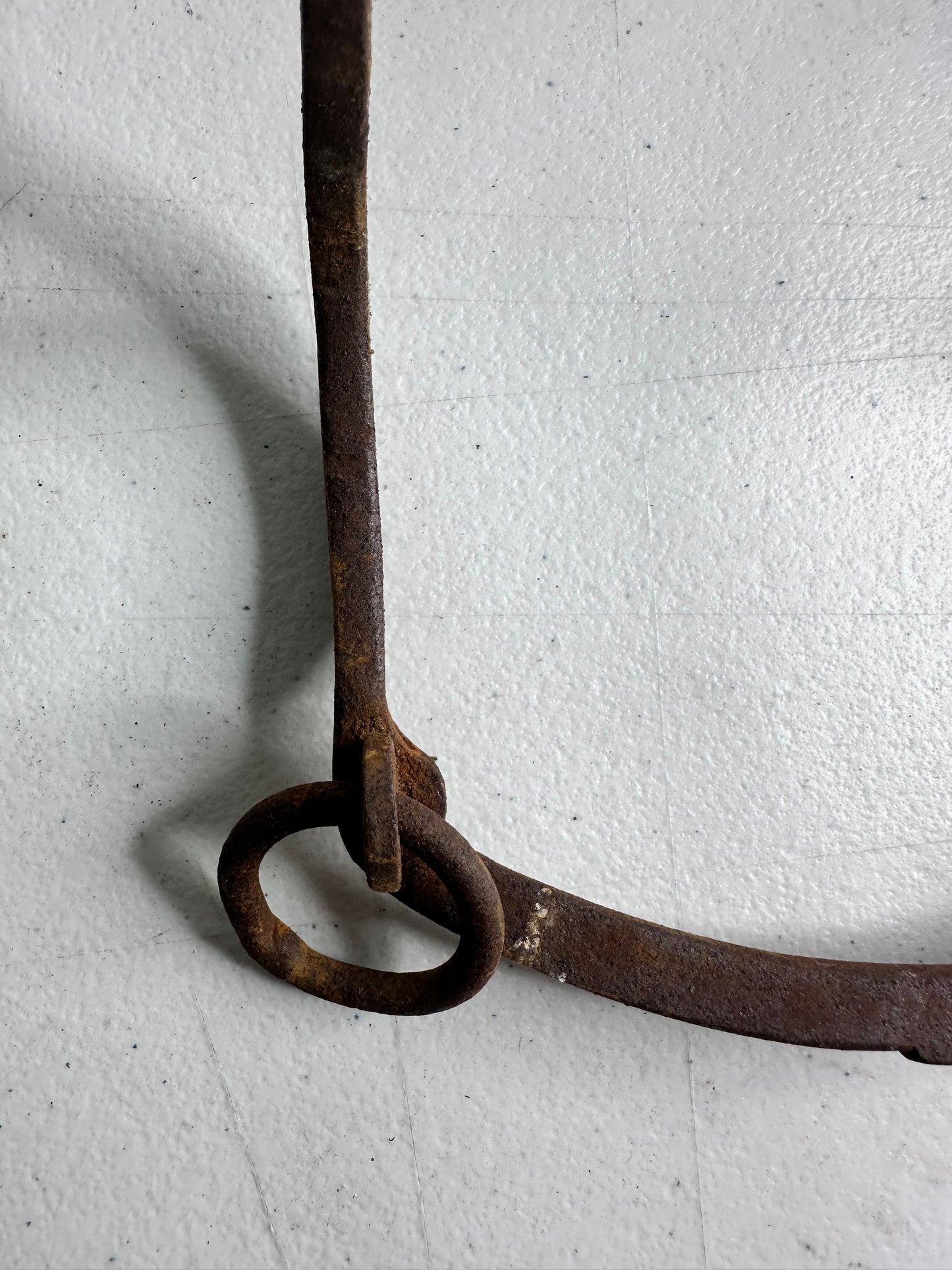 Antique 1800s Iron Horse Curb Bit - Rustic Equestrian Collectible